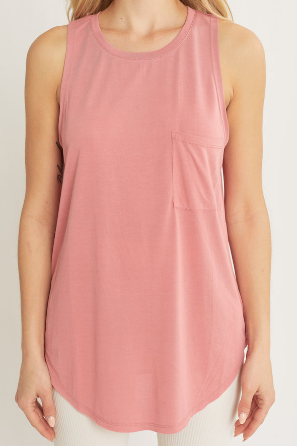 Relaxed Fit Summer Pocket Tank