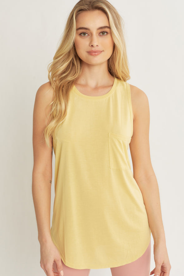 Relaxed Fit Summer Pocket Tank