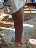 Espresso Edged Crop Wide Leg Denim