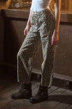 Without Apology Leopard Drawstring Pants