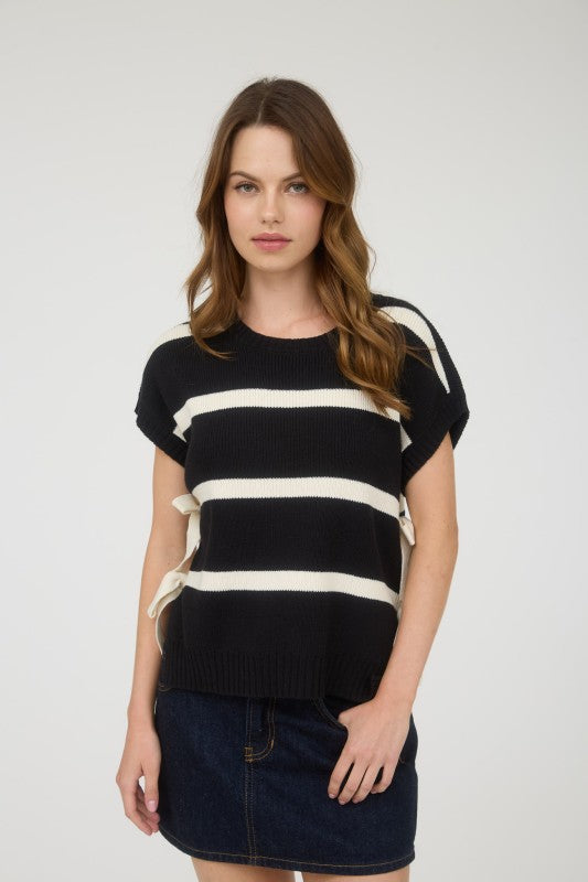 Leading With Ease Side Tie Sweater