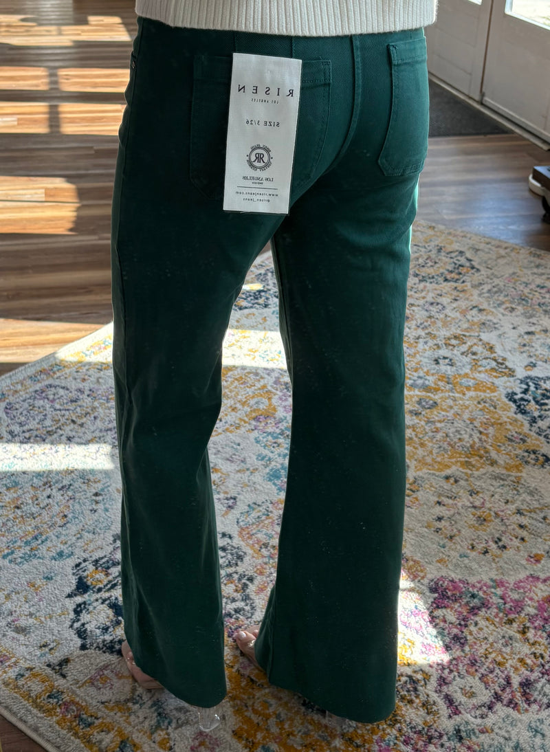 Evergreen Haze Wide Leg Denim
