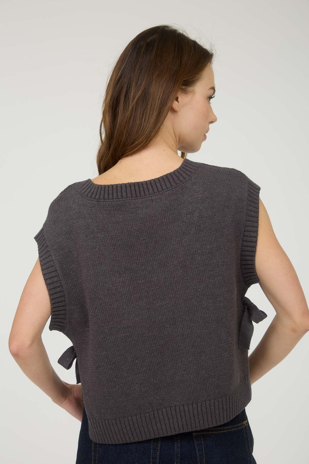 Louder In Silence Cable Knit Sweater Vest