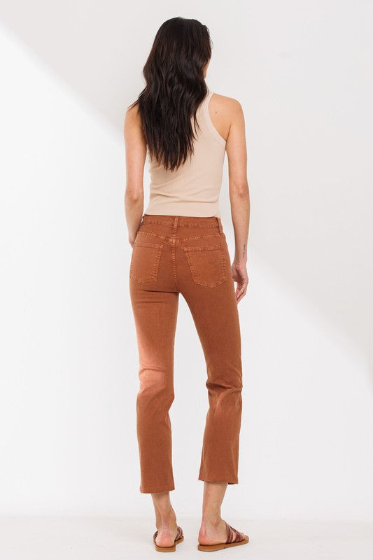 Slim Straight Sneak Peek Rust Denim