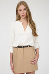 As She Is Split Neck Solid Top