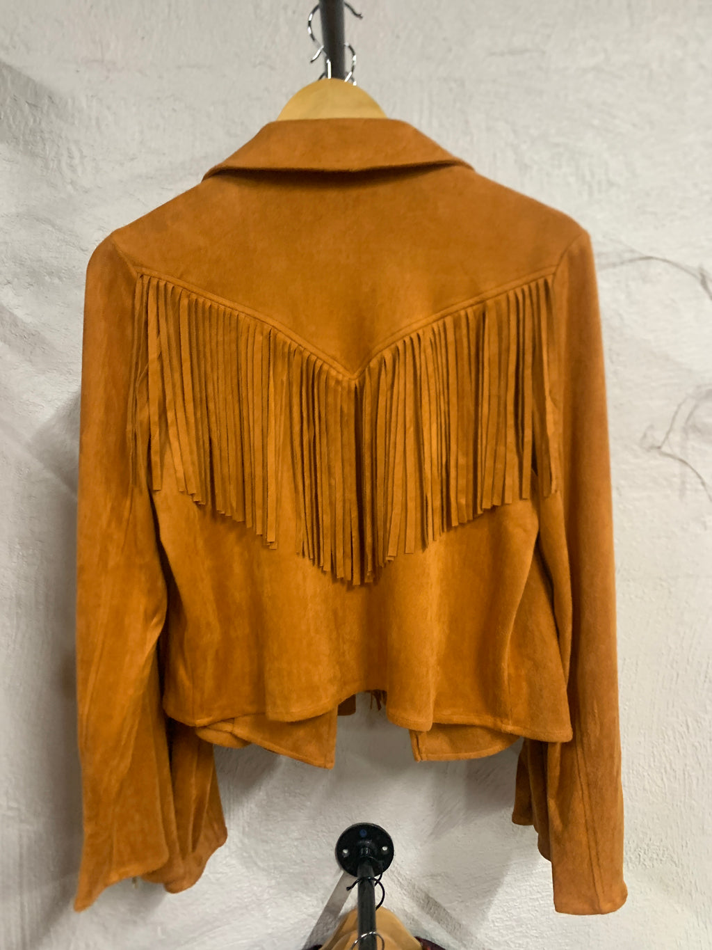 Faux Suede Fringe Jacket