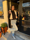 Faux Leather Puffer Vest