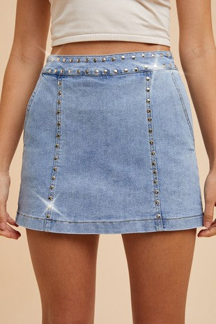 In Her Element Studded Skort