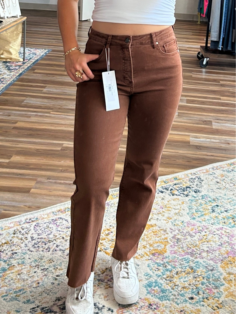 Isabella's Espresso Straight Pants