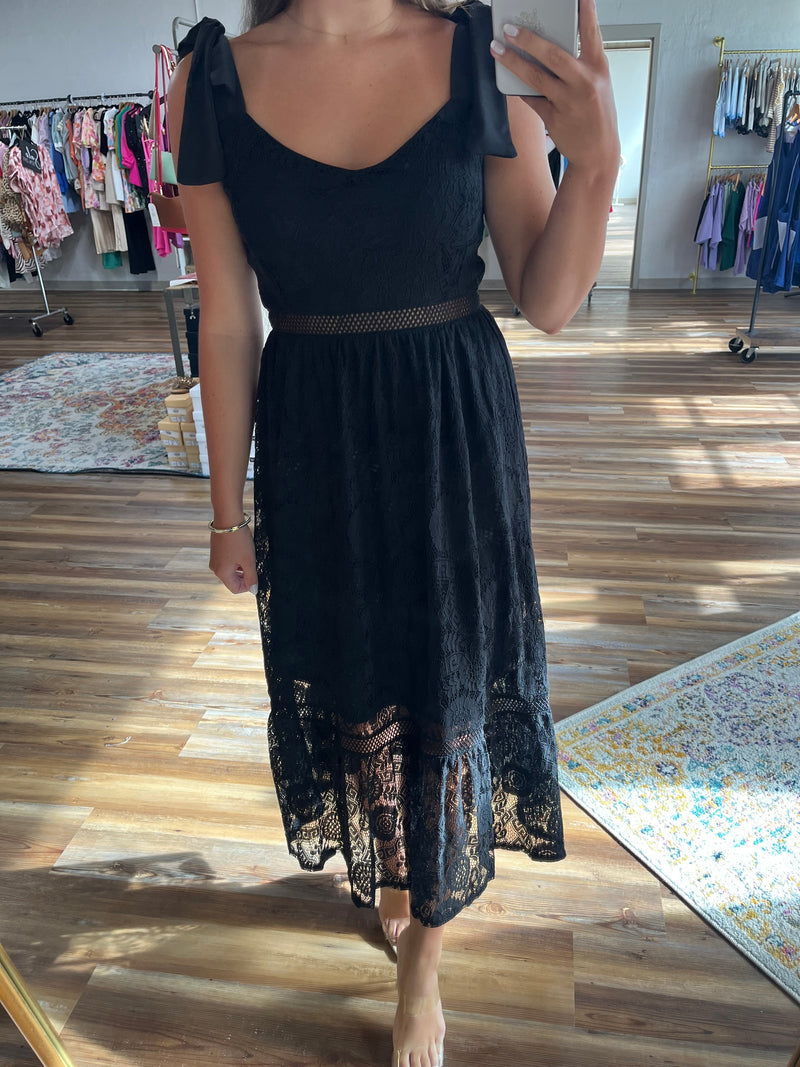 As You Please Lace Maxi Dress