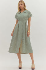 Kindred Light Striped Midi Dress