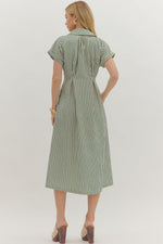 Kindred Light Striped Midi Dress