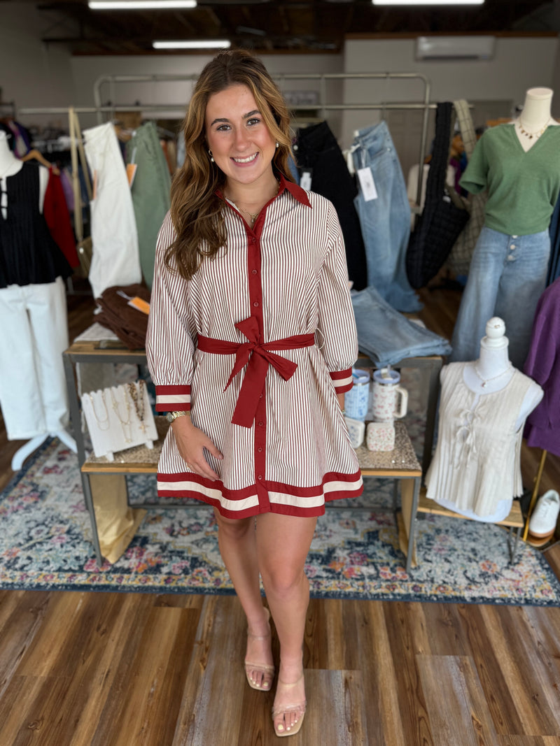 I Know a Place Striped Mini Dress