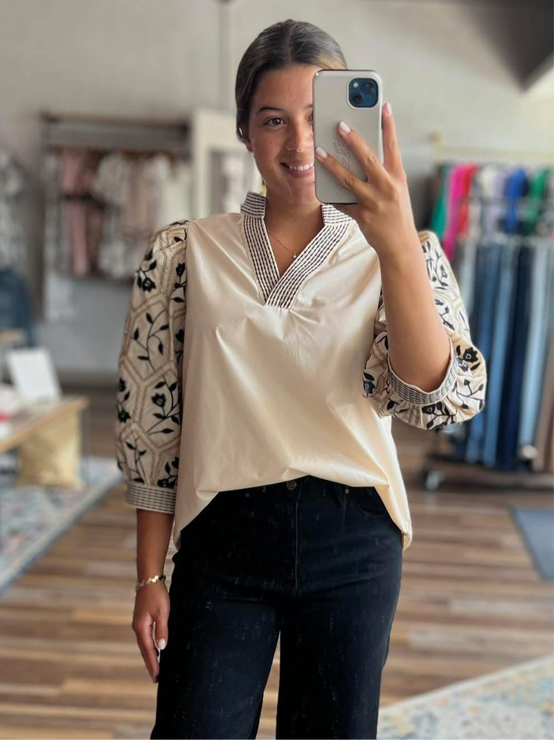 So Into You 3/4 Sleeve Blouse