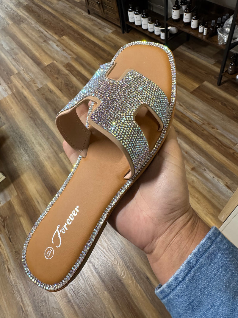 Rhinestone Slip On Sandals