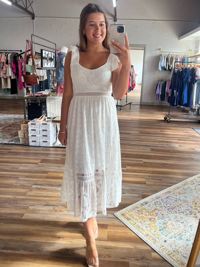As You Please Lace Maxi Dress