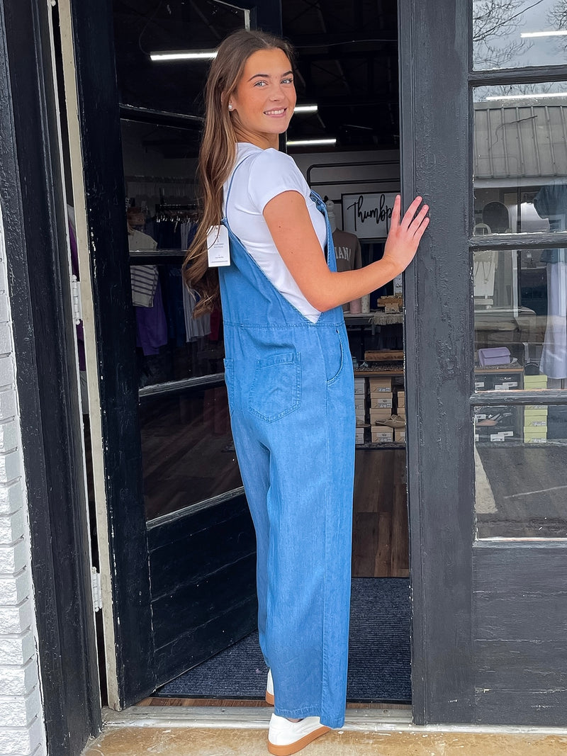 Chambray Enzyme Washed Jumpsuit