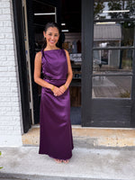 Trisha's Twisted Shoulder Midi Dress