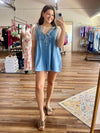 Demi's Sleeveless Denim Romper