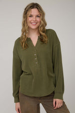 True to Form Henley Knit Top