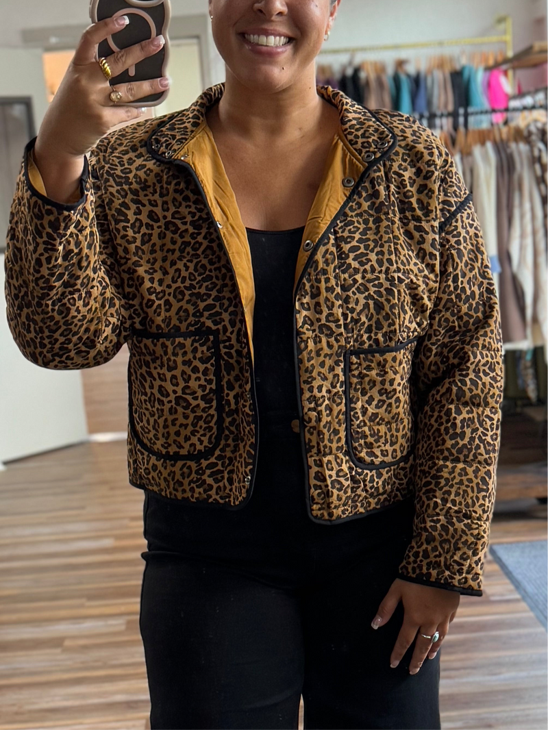 Less Than Subtle Leopard Quilt Jacket