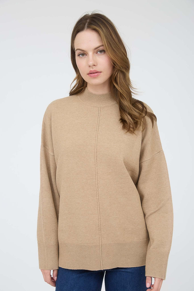 Neutral Ground Front Seam Sweater