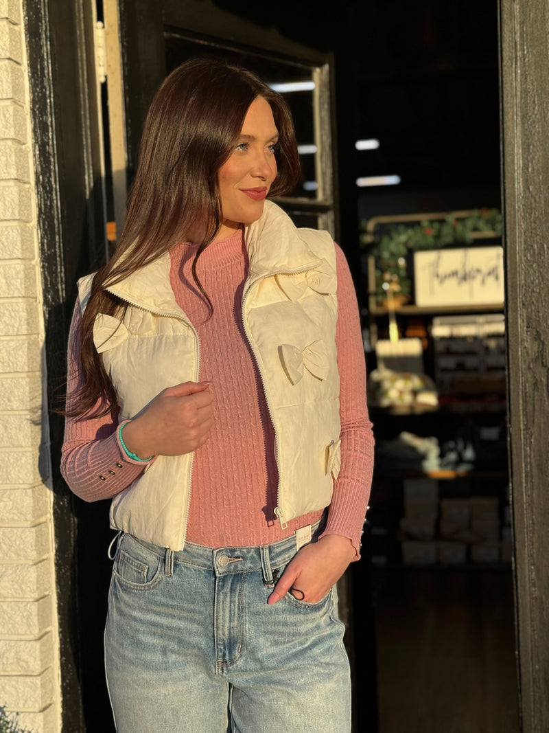 Bow Puffer Vest
