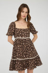 Knows Her Mind Contrast Trim Mini Dress