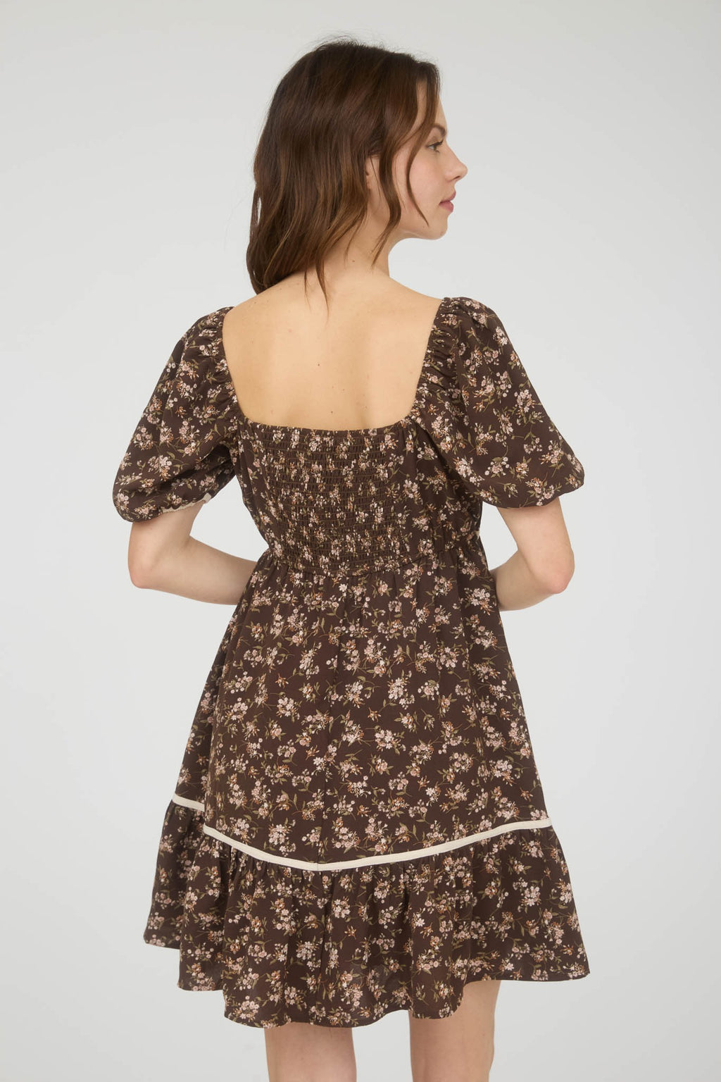 Knows Her Mind Contrast Trim Mini Dress