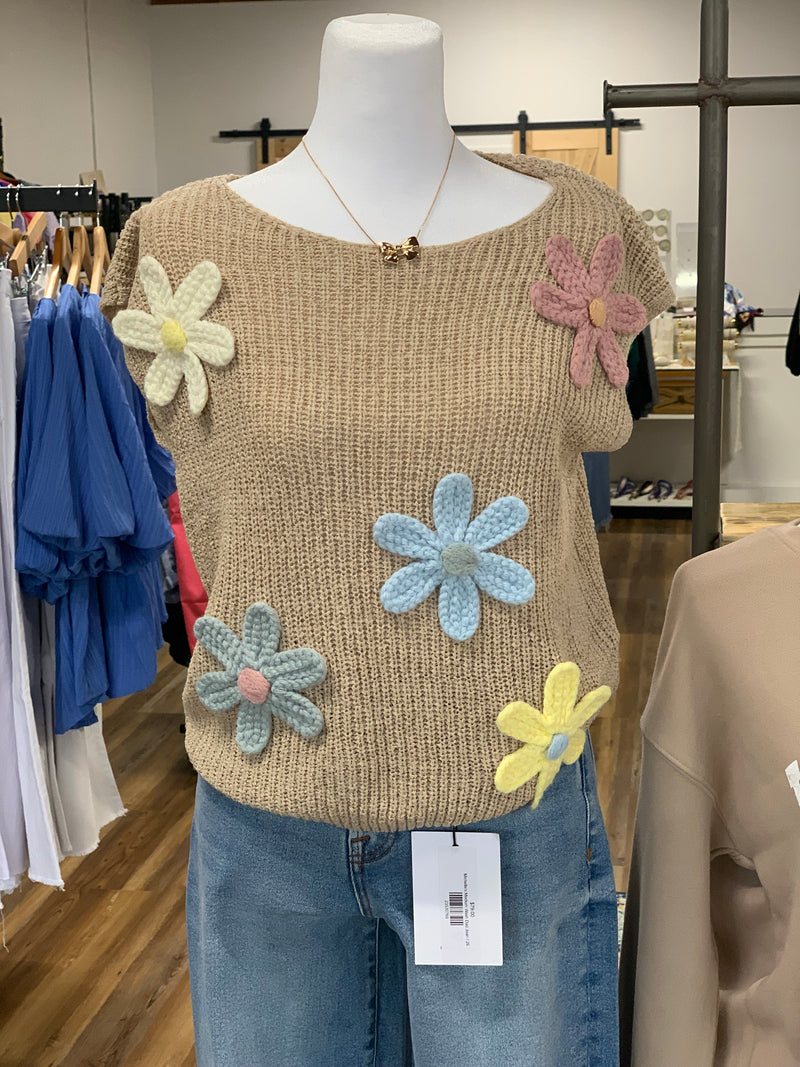 Daisy's Crocheted and Sleeveless Pullover