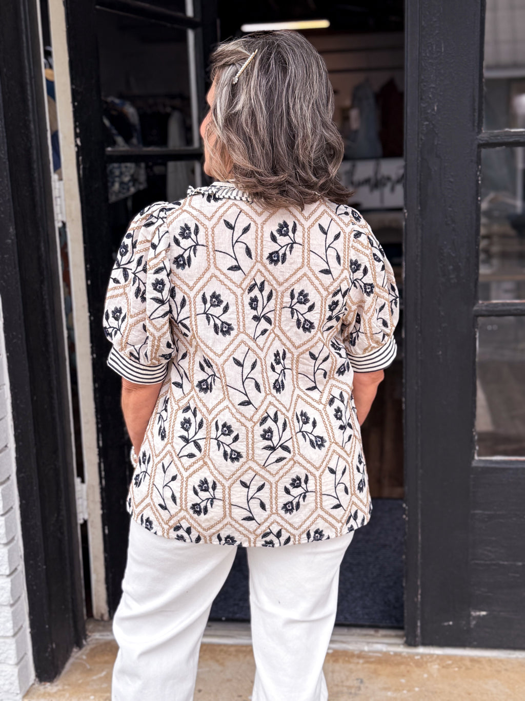 Hope Floats High Collared Blouse