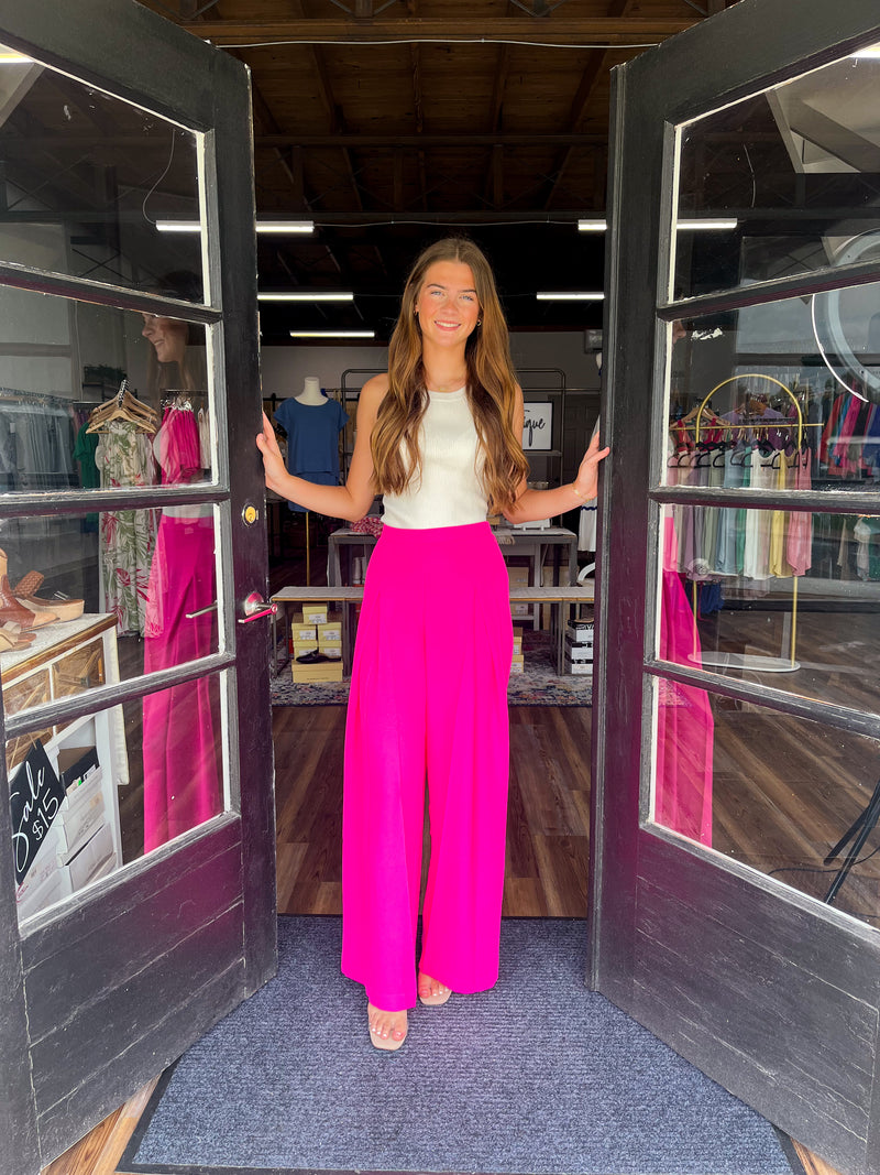 Candy Pink Palazzo Pants