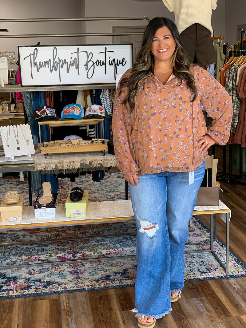 Floral Long Sleeve Blouse