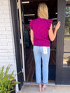 High Rise Ankle Straight Cuffed Jeans