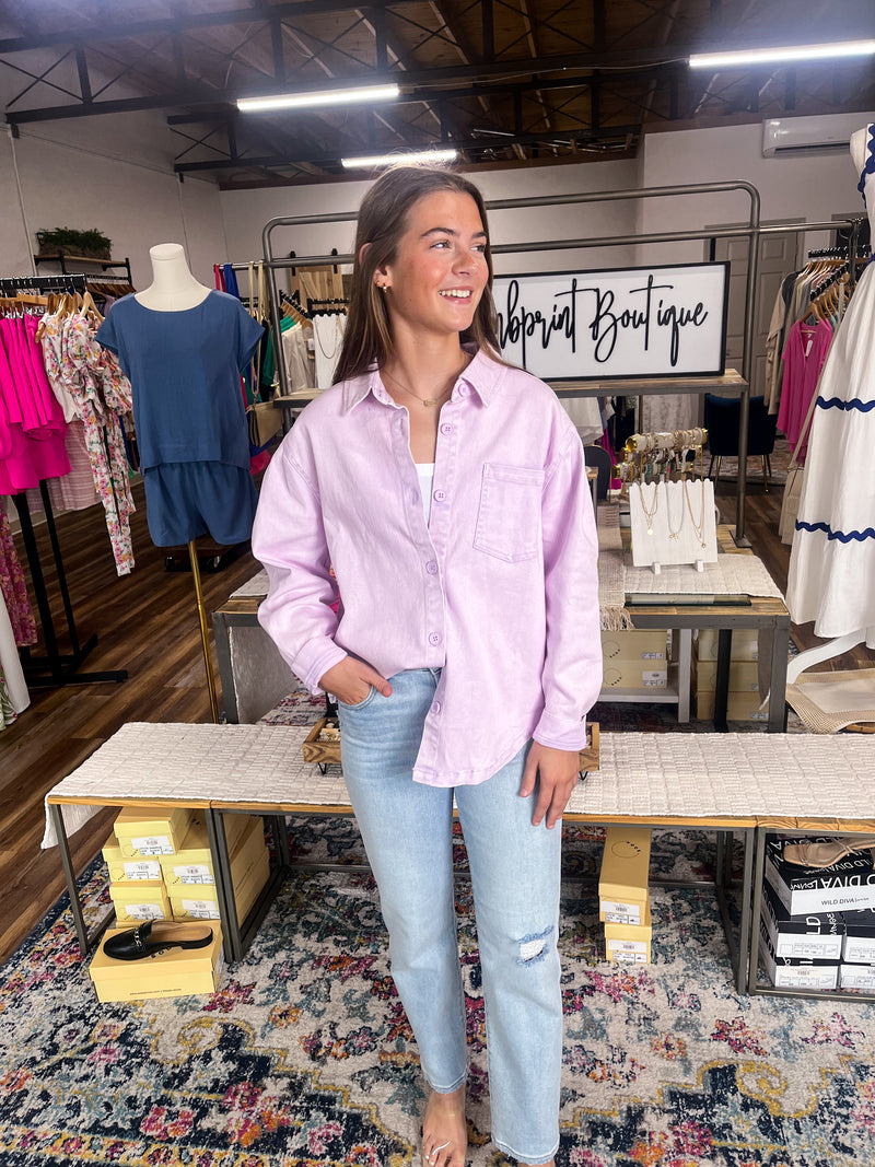 Bright Colored Cotton Shacket