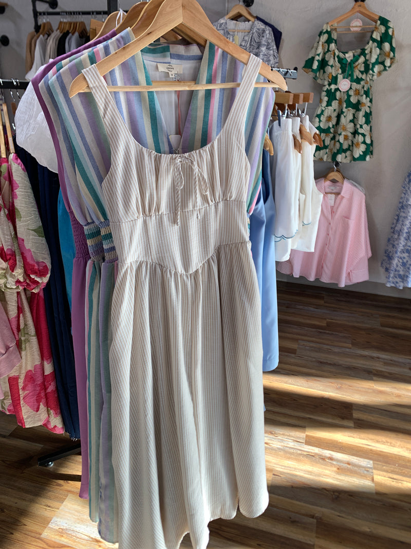 Ivory's Ribbed and Smocked Dress