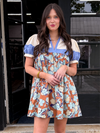 She Leads Multi-Contrast Puff Mini Dress
