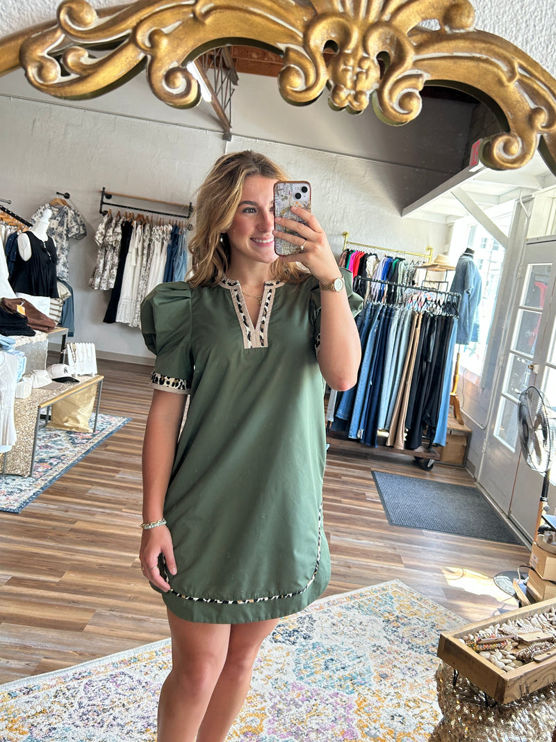 Wild Love Puff Sleeved Dress