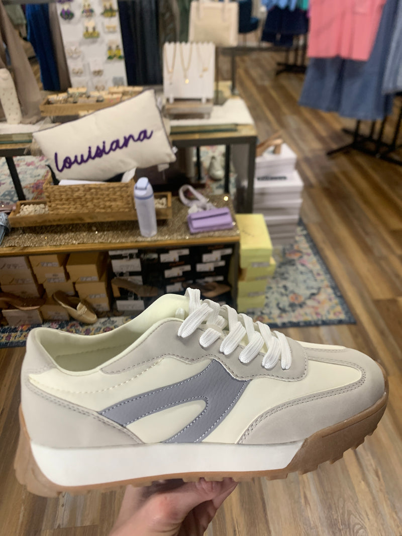 Retro Dusty Blue Tennis Shoe