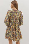Botanica Rose 3/4 Sleeve Dress