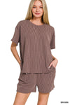 Corded Rib Short Set