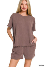 Corded Rib Short Set