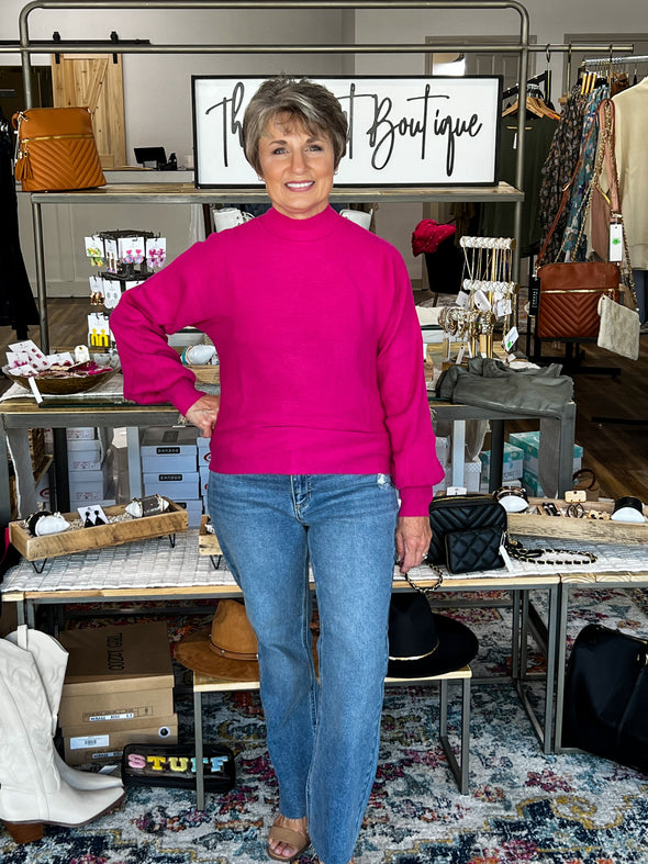 Ribbed Highneck Sweater