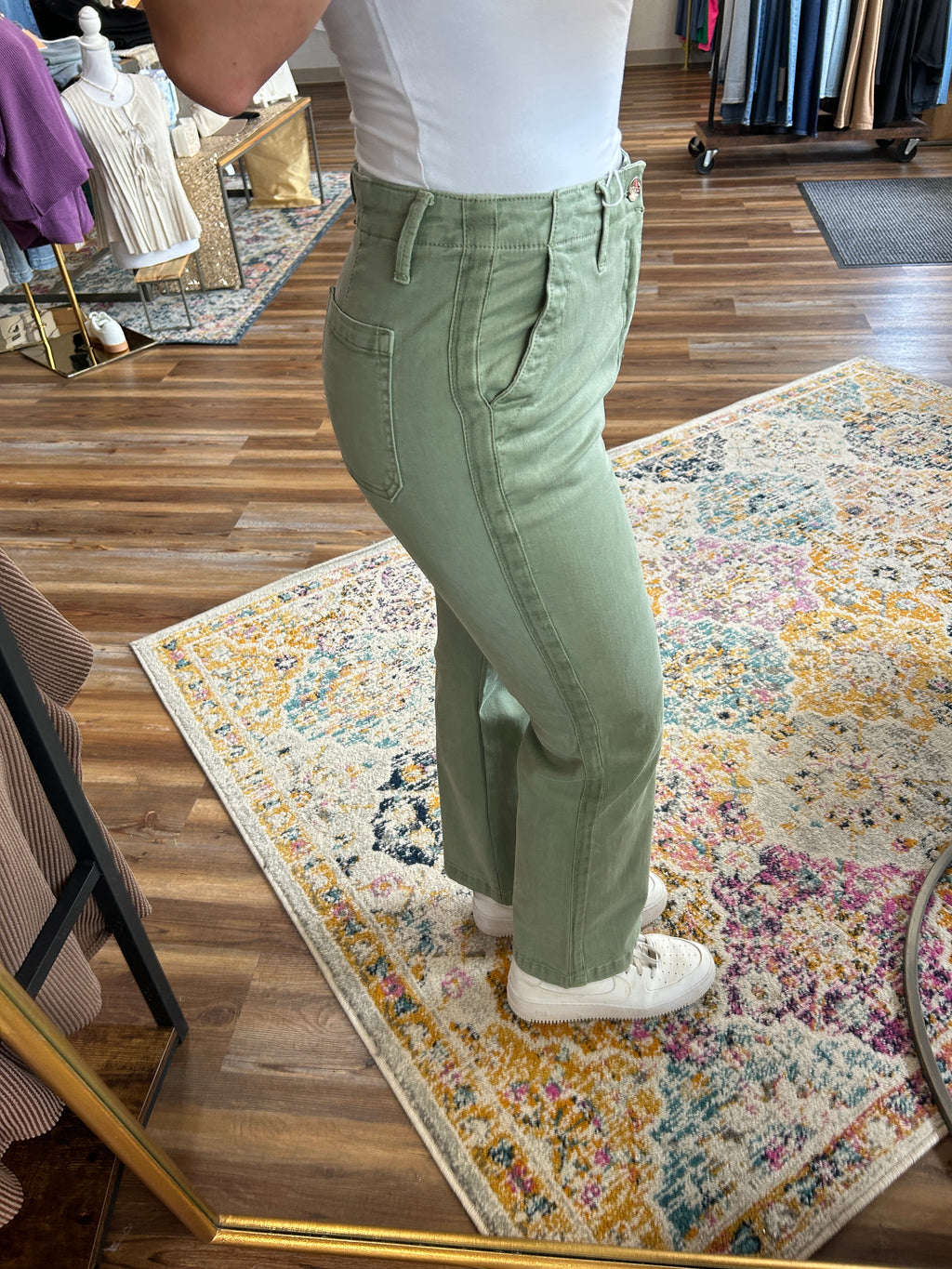 Sophia's Olive Straight Pants