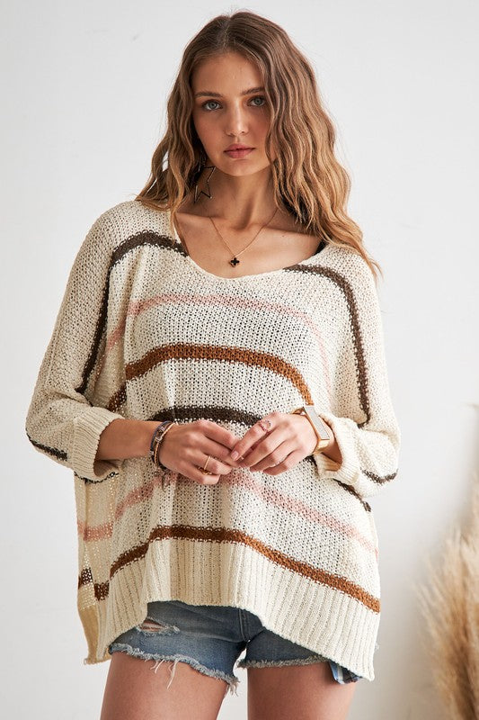 Free Spirited Multi Color One Size Sweater