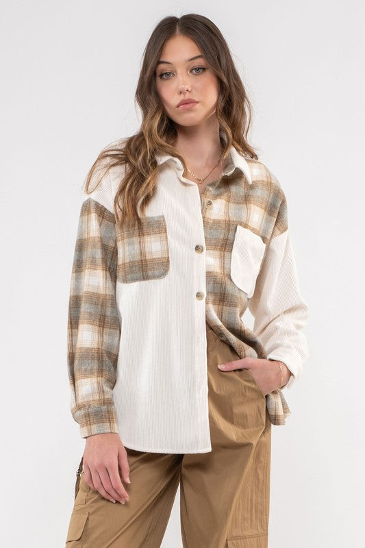Lightweight Colorblock Shacket