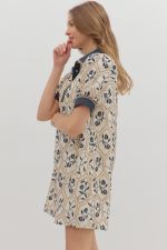 Joy's Floral Embroidered Mini Dress