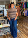 Curvy High Rise Basic Flare Denim