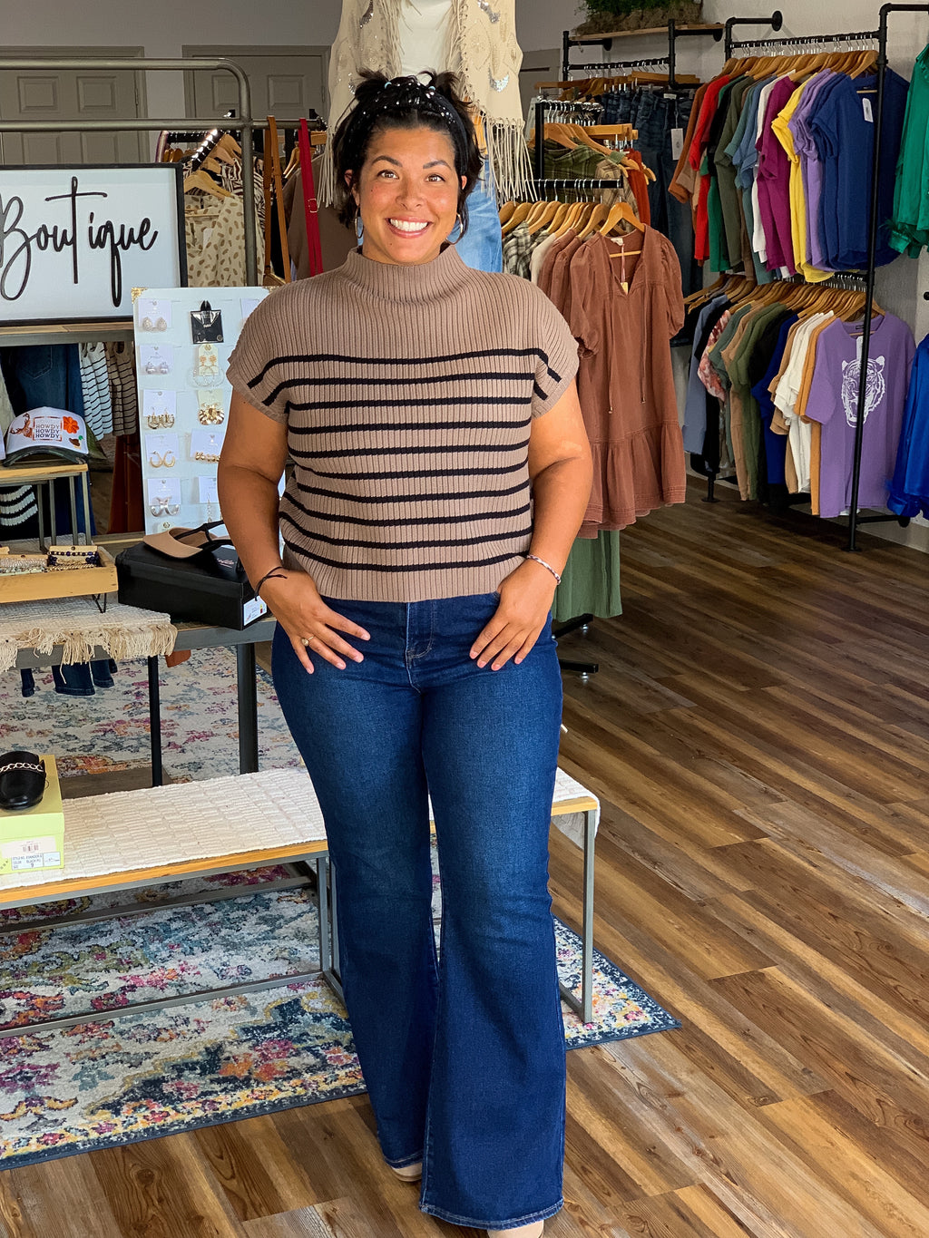 Curvy High Rise Basic Flare Denim