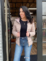 Contrast Trim Puffer Jacket